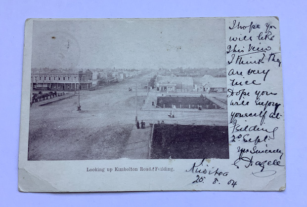 New Zealand Fielding Manawatu postcard dated 1904